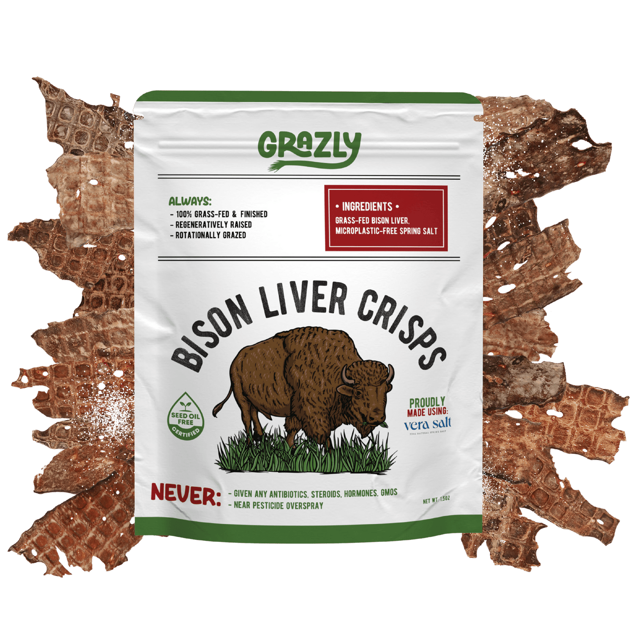 Bison Liver Crisps - 100% Grass-Fed/Finished