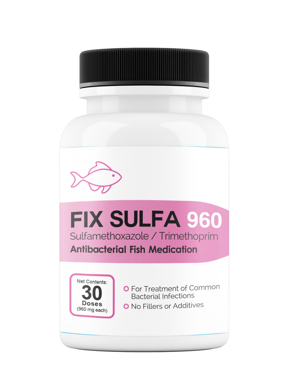 Fish Sulfa Forte™ - Sulfamethoxazole/Trimethoprim 800/160 mg - 30 count - OUT OF STOCK