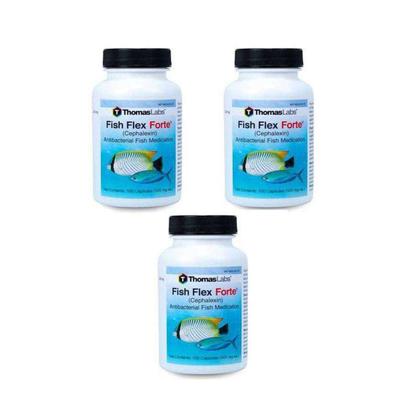 Fish Flex Forte - Cephalexin/Keflex 500 mg Capsules (100 Count) - 3 Pack
