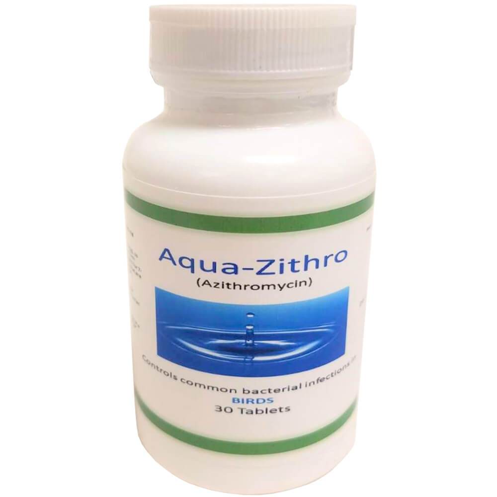 Aqua Zithro - Bird Zithro Equivalent - Azithromycin 250 mg Tablets (30 Count)
